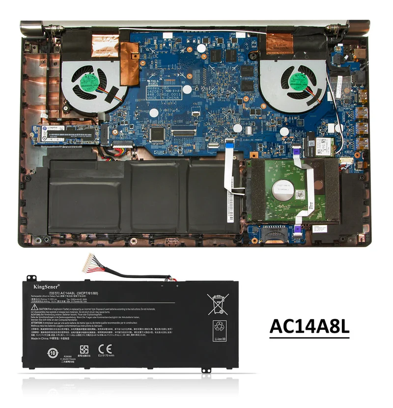 AC14A8L Laptop Battery For Acer Aspire VN7-571 VN7-571G VN7-591 VN7-591G VN7-791G VN7-591G-74SK MS2391 KT.0030G.001 | KingSener