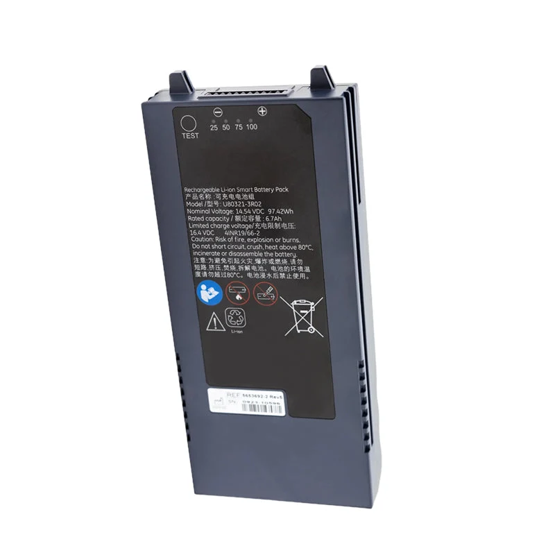 Replacement Battery For U80321-3R02 3R01 GE U80321-3R02 U80321-3R01 Portable Color Ultrasound Battery 6700mAh 14.54V