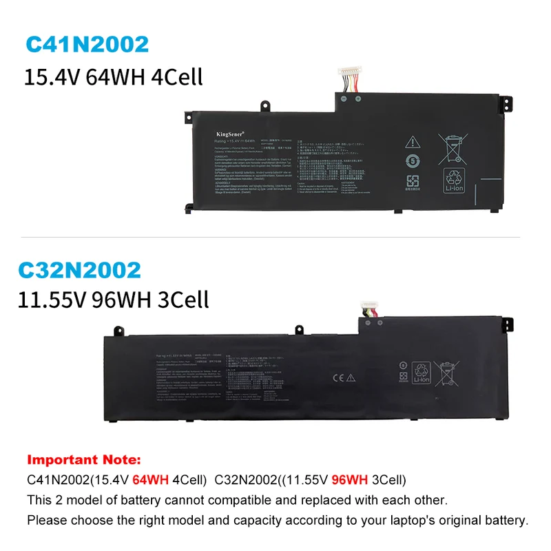 C41N2002 Laptop Battery For Asus ZenBook Pro 15 UX535 Series