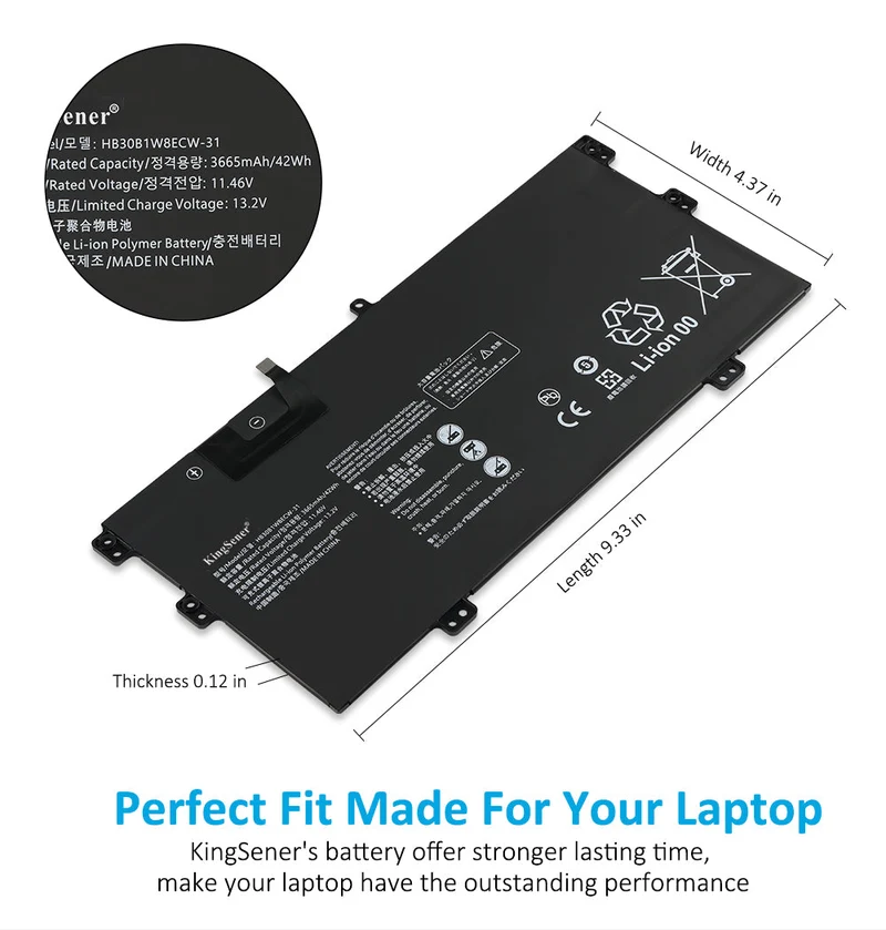 HB30B1W8ECW-31 Laptop Battery For MateBook X 2021 EUL-W19 EUL-W19P EUL-W29 EUL-W29P EULD-WFE9 EULD-WFH9 | KingSener