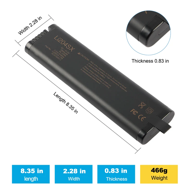 LI204SX Battery for JDSU MTS-6000 OTDR 989803129131 7800mAh