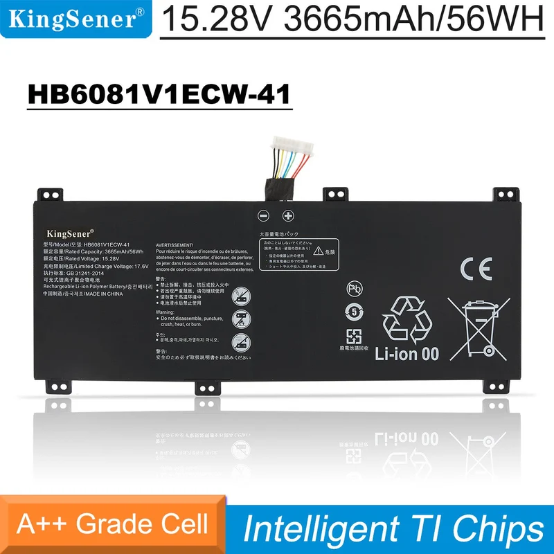 Rechargeable Li-ion Battery For Huawei MateBook D16 Series HLYL-WFP9 HLY-W19R HLY-W19RL 15.28V 3665mAh