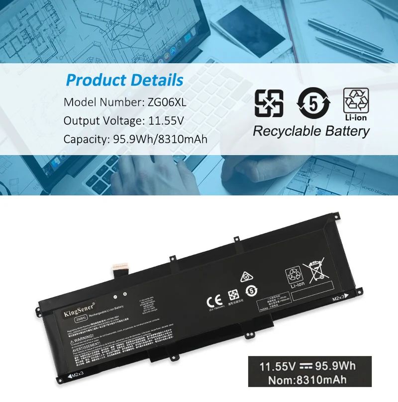 Replacement Battery For HP ZBook Studio X360 G5 Series 5CN15PA 2ZC63EA 11.55V 95.9Wh