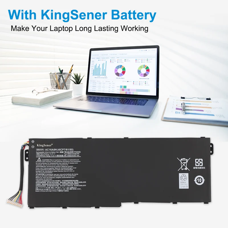 Replacement Battery For Acer Aspire VN7-593G Series VN7-593G-7212 4605mAh