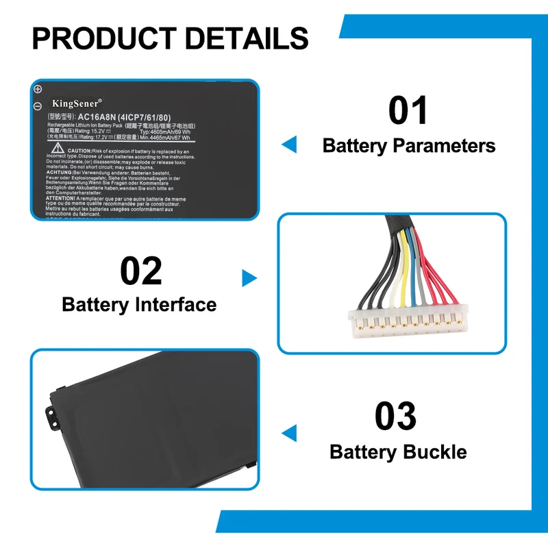 Replacement Battery For Acer Aspire VN7-593G Series VN7-593G-7212 4605mAh