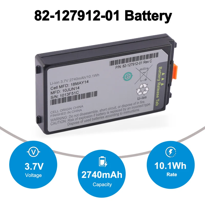 Motorola Symbol MC3000 MC3100 MC3190 Battery 82-127912-01 2740mAh