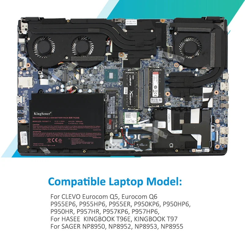Laptop Battery For HASEE KINGBOOK T96E KINGBOOK T97 15.2V 55WH