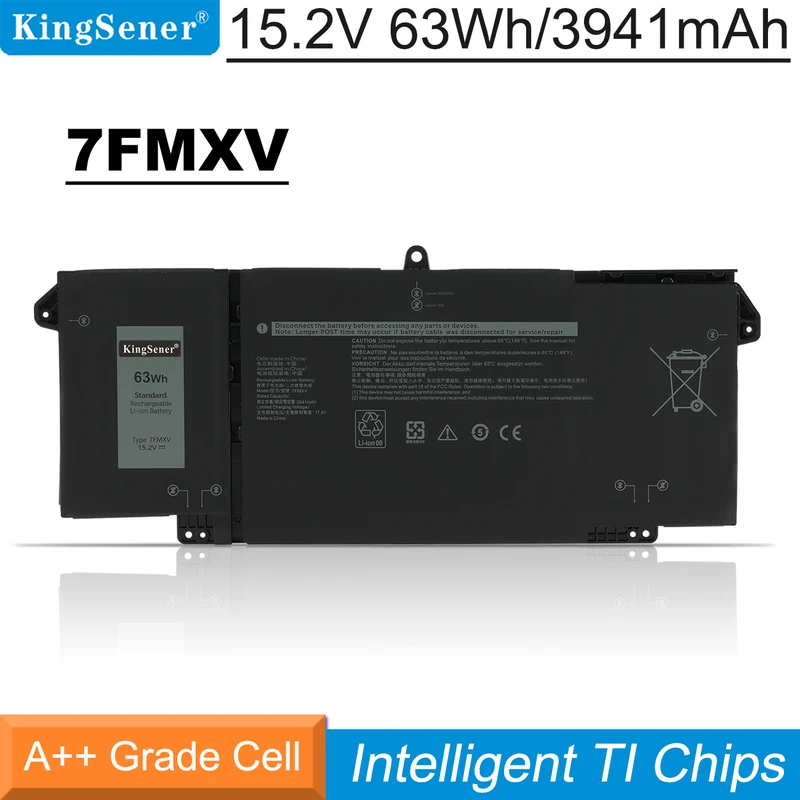 Replacement Battery For Dell 7FMXV 0TN2GY TN2GY 9JM71 4M1JN 1PP63 HDGJ8 MHR4G 727CG 15.2V 63Wh