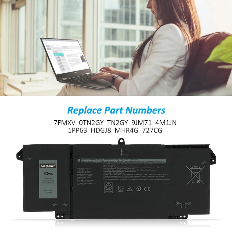 Laptop Battery For DELL Latitude 14 7420 Series 1V918 DK96N KK1K4 X79HW 3941mAh