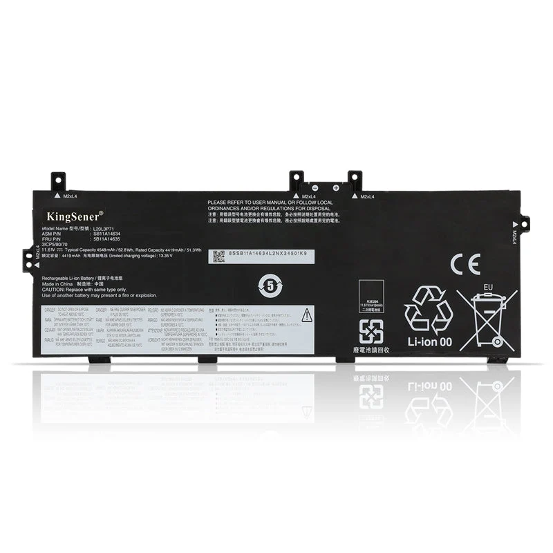 Replacement Battery For Lenovo ThinkPad X13 Yoga G2 20W80011GE 11.61V 52.8Wh