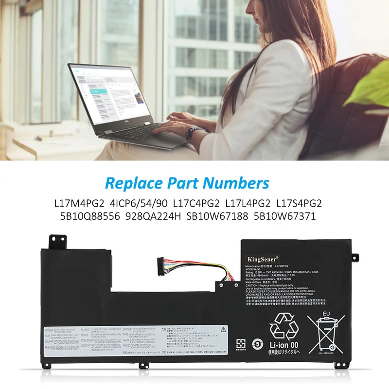 Rechargeable Li-ion Battery For Lenovo LEGION Y740-17IRHG Series Y740-17IRHG-81UJ 4955mAh 15.36V