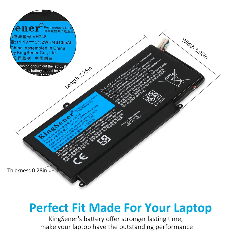 VH748 Battery for Dell Vostro 5460 5470 5480 5560 Inspiron 14 5439 51.2WH