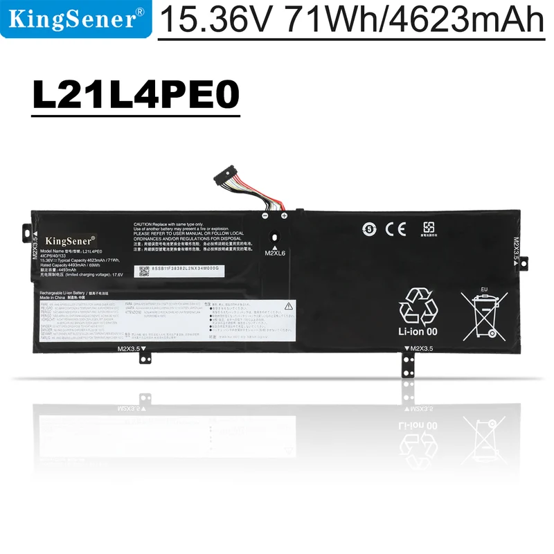 Replacement Battery For Lenovo L21L4PE0 4ICP6/40/133 SB11F38382 15.36V 71Wh