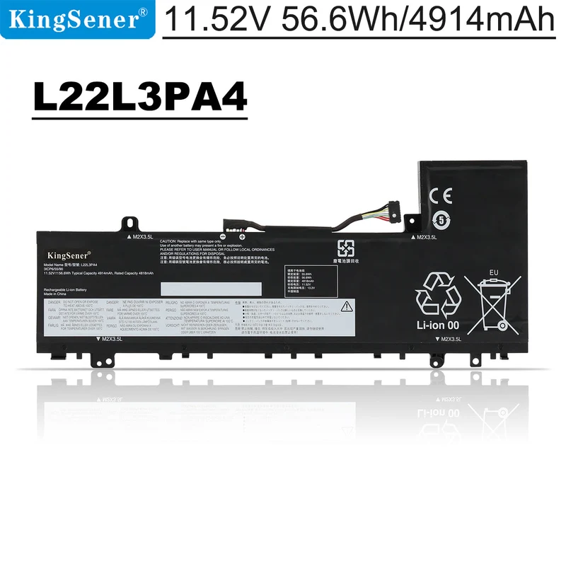 Laptop Battery For Lenovo L22B3PA4 5B11K39359 L22M3PA4 5B11K39361 11.52V 56.6Wh