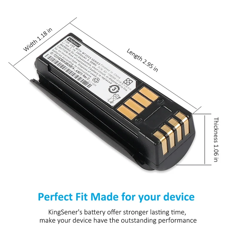 For Motorola/Symbol MT2000, MT2070, and MT2090 Barcode Scanners Rechargeable Li-ion Battery 2400mAh