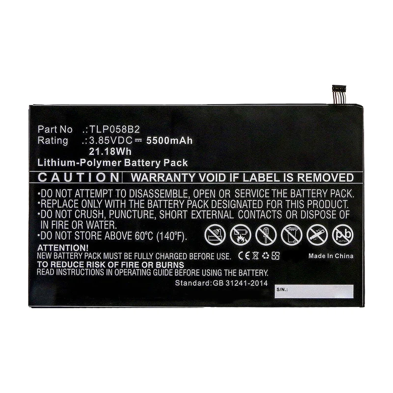 Vodafone Tab Prime 7 VFD-1400 Tablet Battery Replacement TLP058B2 5500mAh