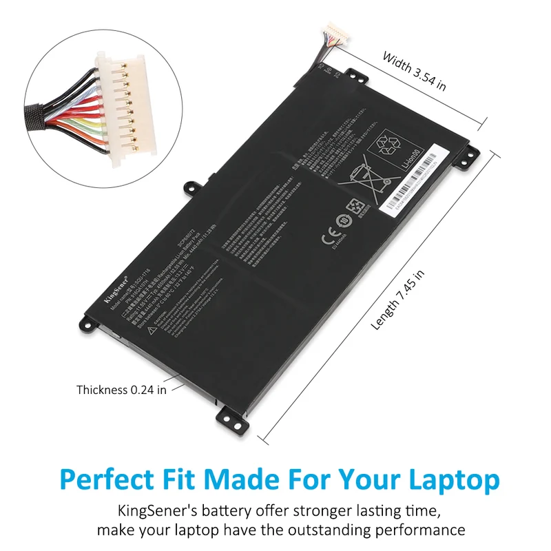 SQU-1716 Battery For Hasee Kingbook U65A QL9S04 916QA107H 916QA108H SQU-1717 11.55V 4550mAh
