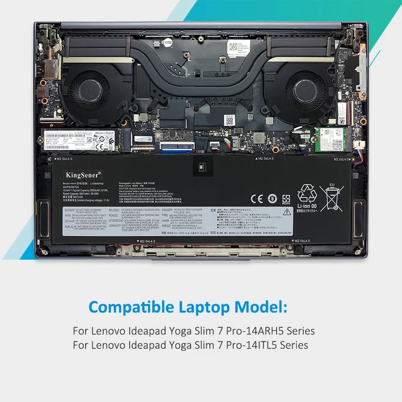 L19M4PH3 Laptop Battery For Lenovo Ideapad Yoga Slim 7 Pro-14ARH5 Pro-14ITL5 Series | KingSener