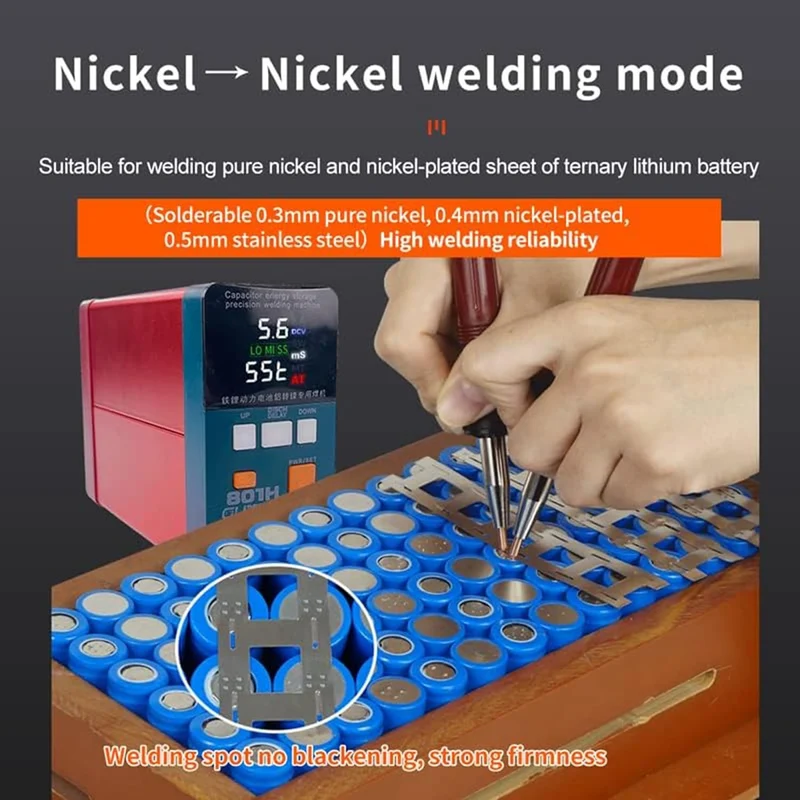 Kingsener 801H Battery Spot Welder Aluminum to Nickel Spot Welding Machine 3500A