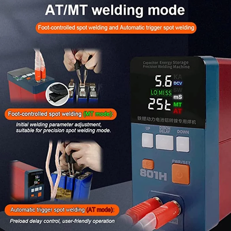 Kingsener 801H Battery Spot Welder Aluminum to Nickel Spot Welding Machine 3500A