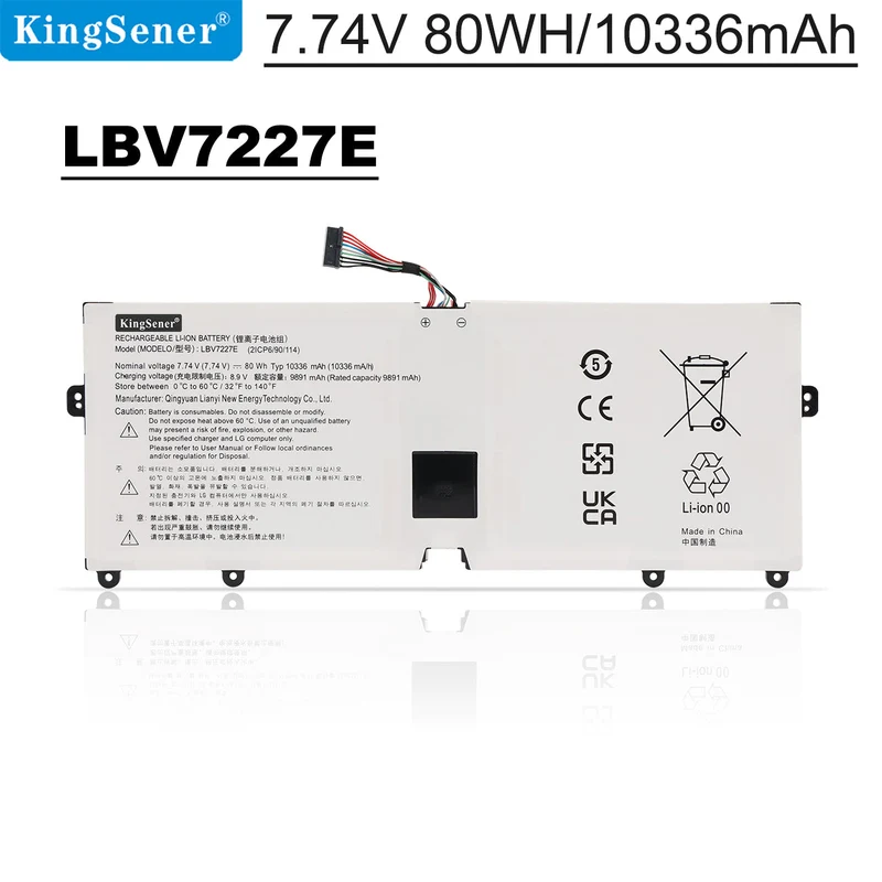 LBV7227E Laptop Battery For LG Gram 15 2020 15Z90N 16 2021 16ZD90P 16Z90P 16Z90PC 16Z90PG 16T90P 2-in-1 17 2020 17Z90N | KingSener
