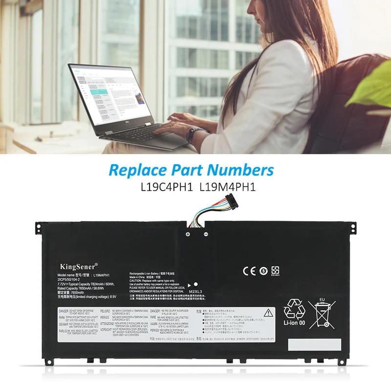 Laptop Battery L19C4PH1 L19M4PH1 For Lenovo C955