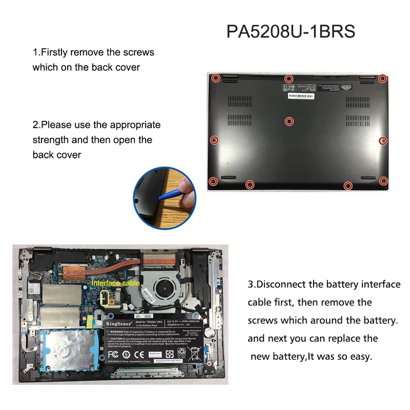 PA5208U-1BRS Battery for Toshiba Chromebook 2 Satellite E45W P55W