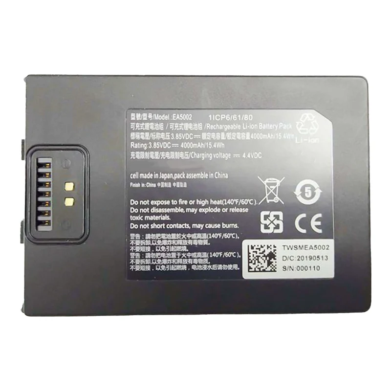 EA5002 Replacement Battery For Zebra EA5002 1ICP6/61/80 Printer 3.85V 15.4Wh