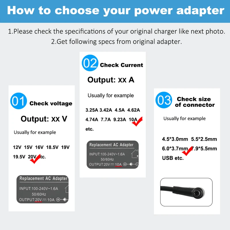 20V 10A 200W 6.0X3.7mm AC Adapter For ASUS ROG Zephyrus G15 For TUF Dash F15 Series