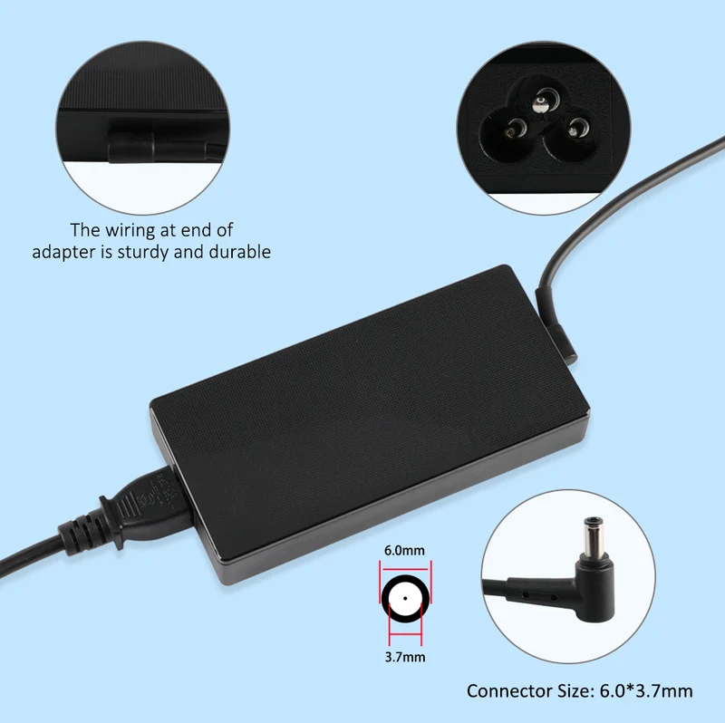 20V 10A 200W 6.0X3.7mm AC Adapter For ASUS ROG Zephyrus G15 For TUF Dash F15 Series