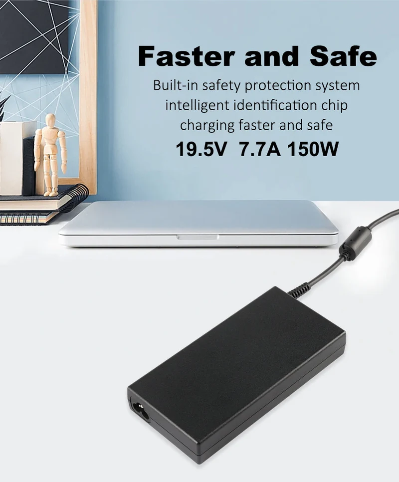19.5V 7.7A 150W 4.5X3.0mm AC Adapter For HP Power Adapter ZBook 15 15V, For Envy TouchSmart 15 17 Series