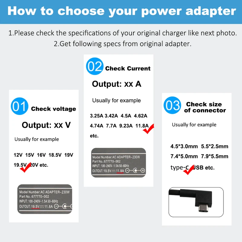 19.5V 11.8A 230W USB Type-C AC Adapter For Razer Blade 14 15 17 Pro Series