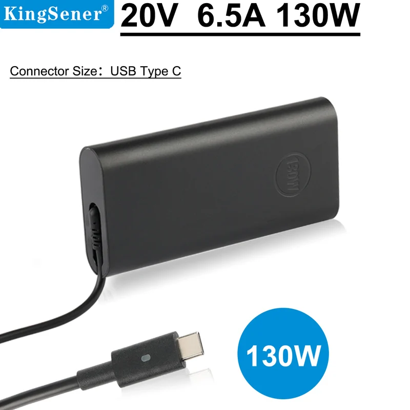 20V 6.5A 130W USB Type-C Laptop Power Adapter For DELL Precision 5770 3550 series AC Adapter