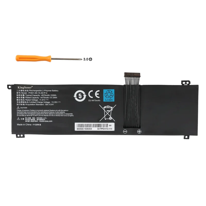PHID1-00-15-3S1P-0 Replacement Battery For MECHREVO F1 Schenker 14 Adata 14 Series 11.61V 53WH | KingSener