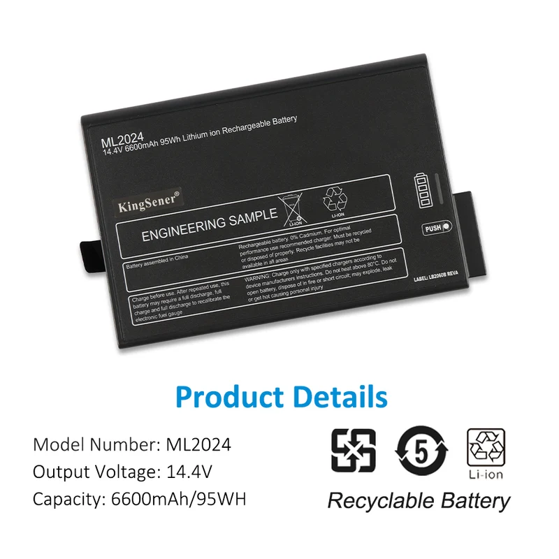 ML2024 Replacement Battery For MOLTECH POWERSYSTEMS 14.4V 95WH
