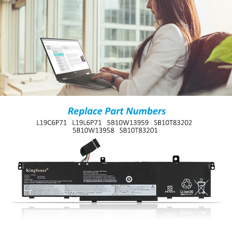 L19C6P71 Battery For Lenovo ThinkPad P15 P17 T15G Series 11.52V 94WH | KingSener