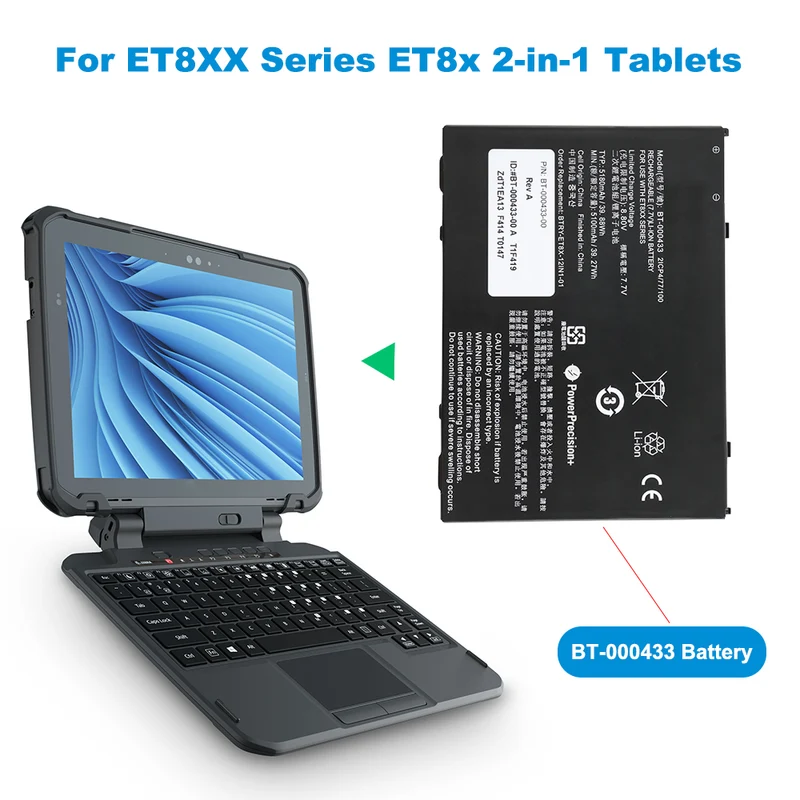 BT-000433 Replacement Battery For ZEBRA ET8XX SERIES Tablet 7.7V 39.88Wh
