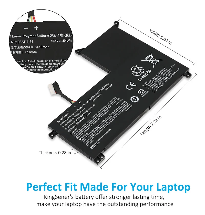 NP50BAT-4-54 Laptop Battery For SCHENKER XMG Focus 16 For GIGABYTE G5 GE Series | KingSener