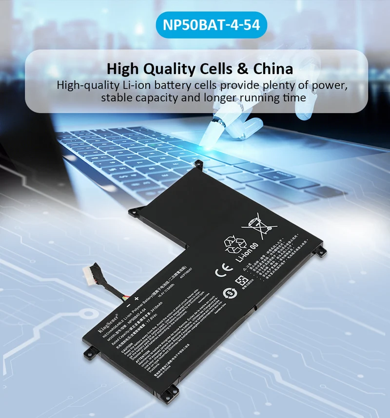 NP50BAT-4-54 Laptop Battery For CLEVO NP70, X17 AT22 S and COLORFUL X15 AT22 Series | KingSener
