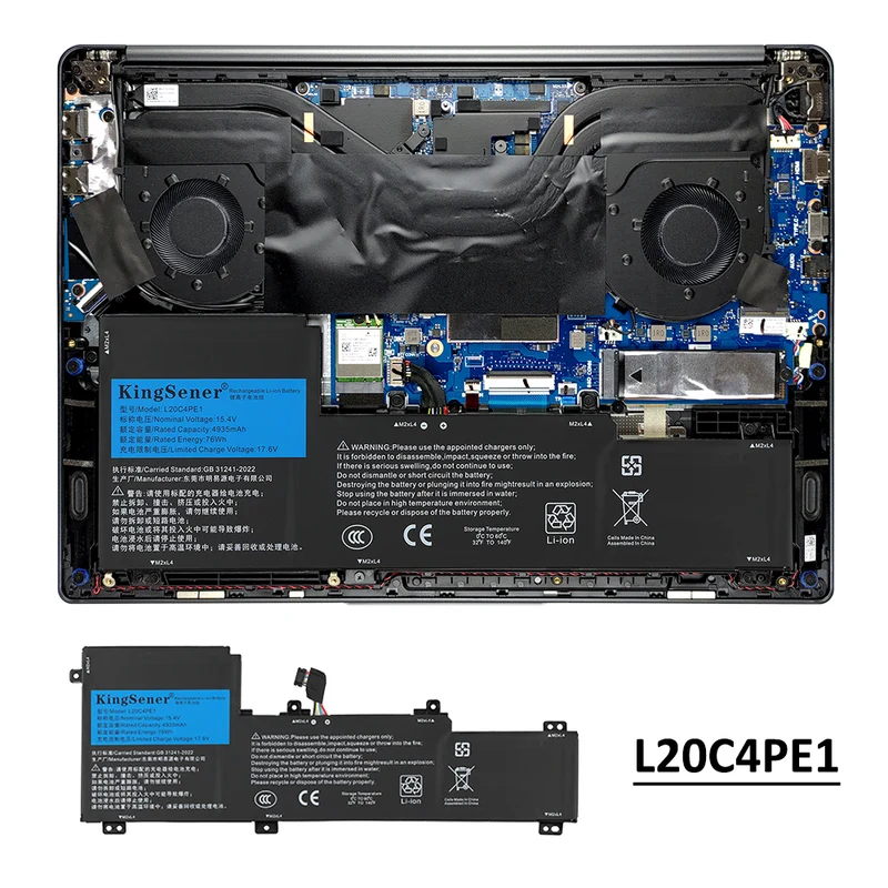 L20M4PE1 75WH Laptop Battery For Lenovo IdeaPad Creator 5-16ACH6 Series
