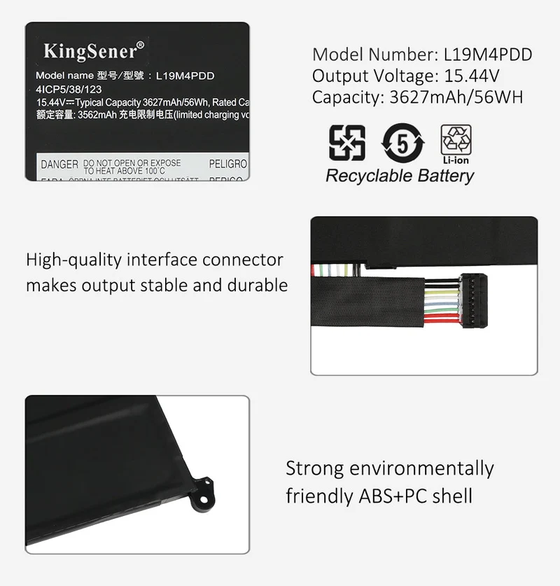 L19M4PDD L19C4PDD 56WH Laptop Battery For Lenovo ThinkBook 14S G2 ITL Series