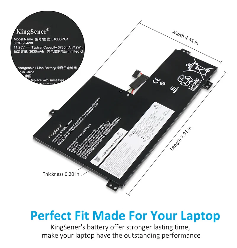 L18D3PG1 L17M3PB0 Laptop Battery For Lenovo 100E 300E 2nd Gen S340-14 S340-14 Flex 3 CB-11IGL05 Series