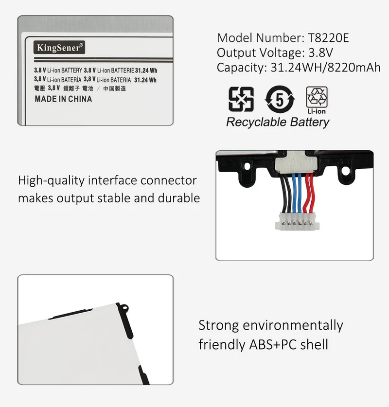 T8220E T8220K T8220U T8220C Tablet Battery Replacement For Samsung Galaxy Note 10.1SM-P602 SM-P605 SM-P605V | KingSener