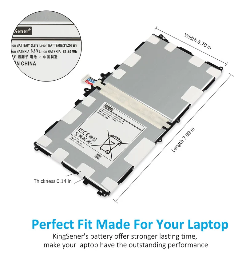 T8220E T8220K T8220U T8220C Tablet Battery For Samsung Galaxy Note 10.1 2014 Edition SM-P600 | KingSener