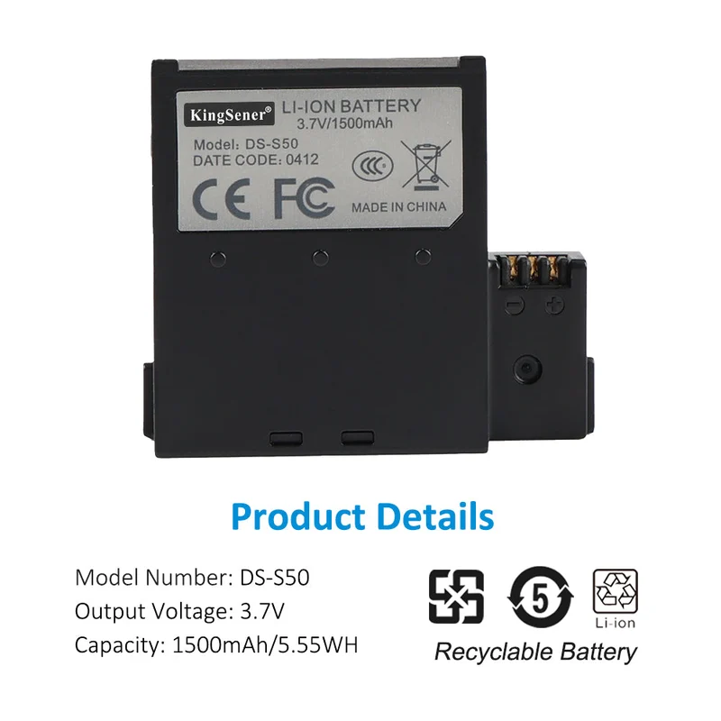 DS-S50 Li-ion Battery For AEE S50 S51 S70 S71 D33 Action Camera