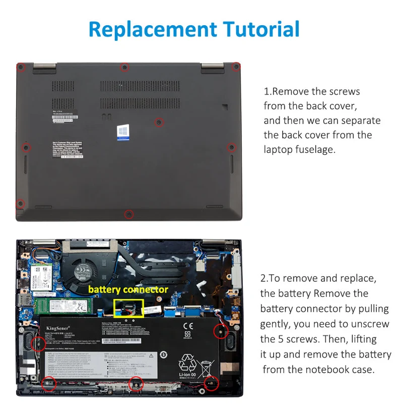 L18L3P72 Laptop Battery For L18M3P72 L18S3P72 L19M3P71 02DL021 SB10K97659 5B10W13927 02DL022 SB10K97660 02HM886 | KingSener