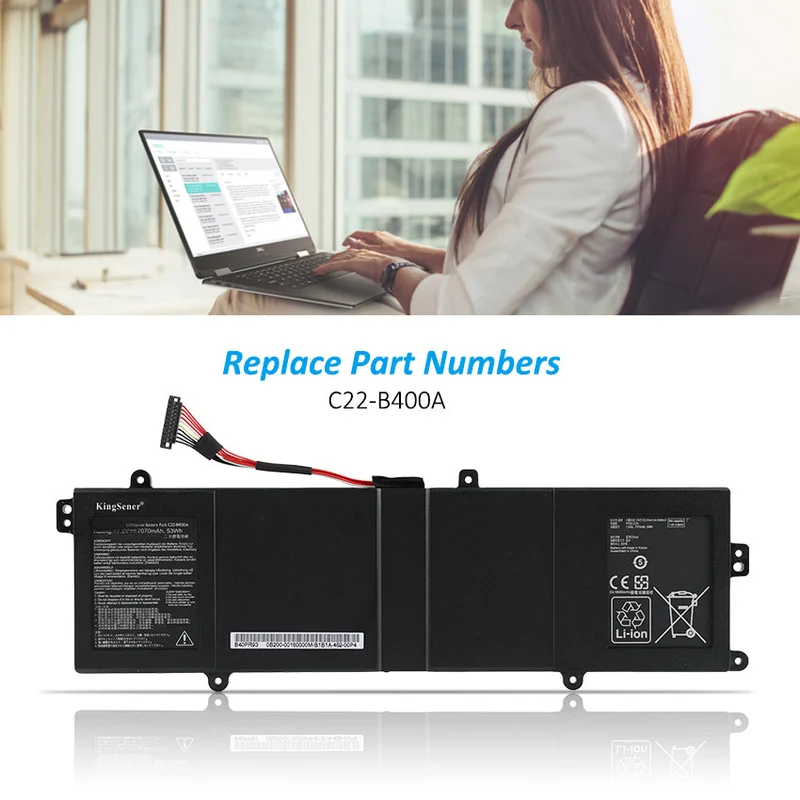 C22-B400A Laptop Battery For Asus PRO Advanced BU400 BU400A BU400V Ultrabook Series | KingSener