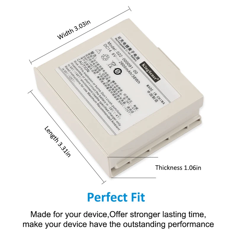 Replacement Li-ion Battery For Comen C100 Moniteur patient cardiovasculaire battery 022-000091-00