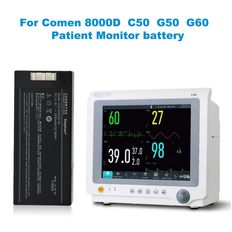 022-000059-00 022-000064-000 Battery For Comen 8000D C50 G50 G60 Patient Monitor battery HOTA18650 LARGE18650 LHJ18650 HYLB-1010 JHOTA18650