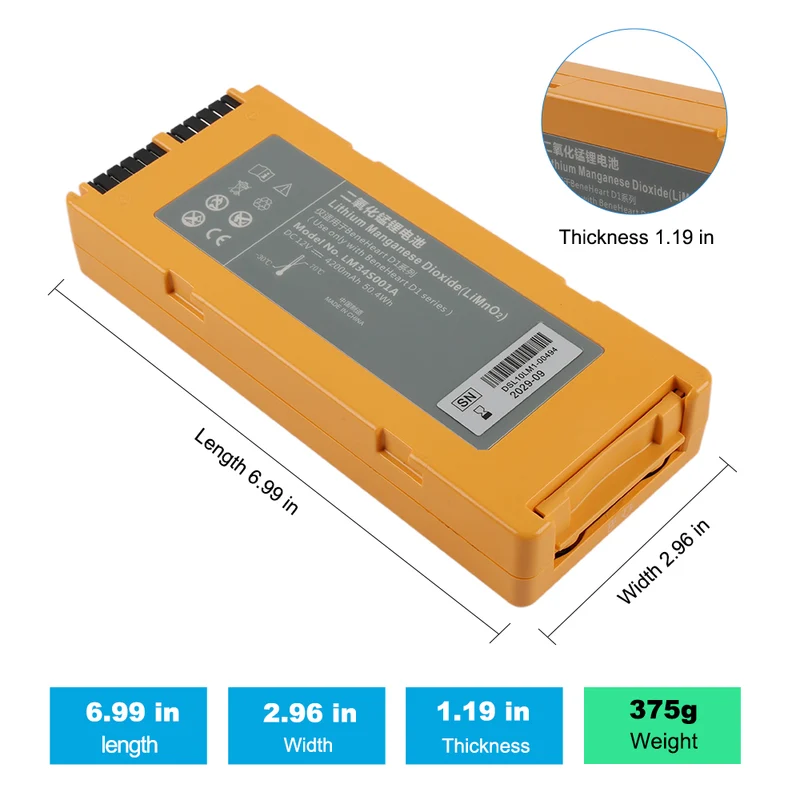 LM34S001A Battery for Mindray BeneHeart D1 Defibrillator